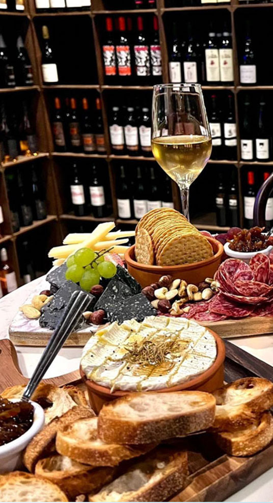 charcuterie and wine